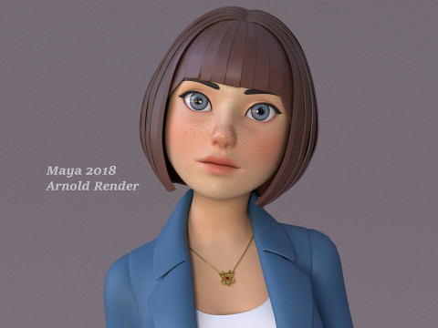 Anna and Andy Cartoon Rig Modèle 3D
