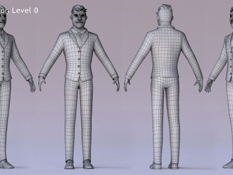 Anna and Andy Cartoon Rig Modèle 3D
