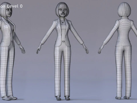 Anna and Andy Cartoon Rig 3D Model