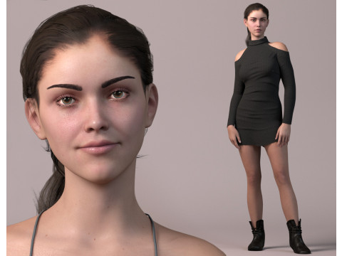 Base with outfit Rig 3D 모델