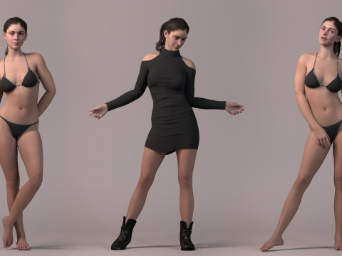 Base with outfit Rig 3D-Modell