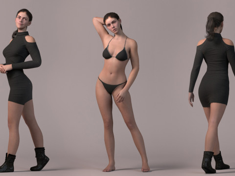 Base with outfit Rig 3D-Modell