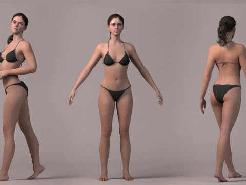 Base with outfit Rig 3D Model