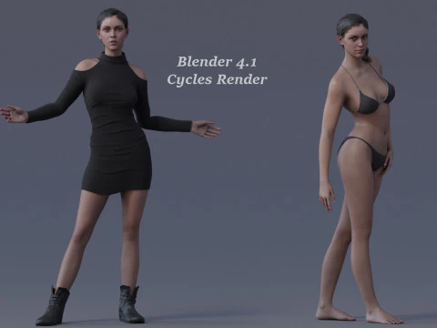 Base with outfit Rig 3D Model