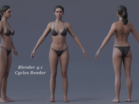 Base with outfit Rig 3D Model