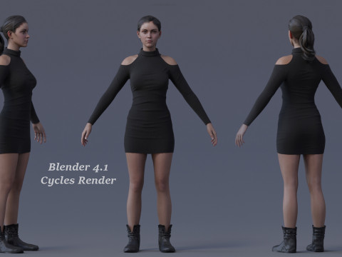 Base with outfit Rig 3D-Modell
