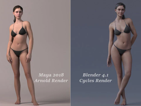 Base with outfit Rig 3D Model
