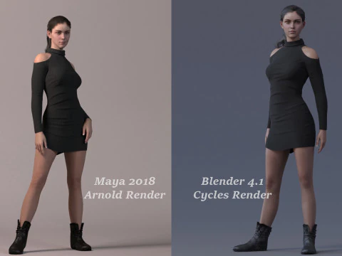 Base with outfit Rig 3D Model