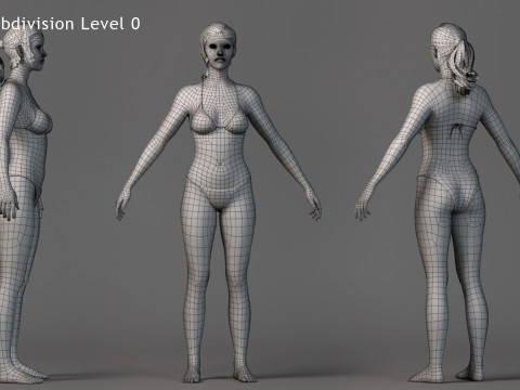 Base with outfit Rig 3D-Modell