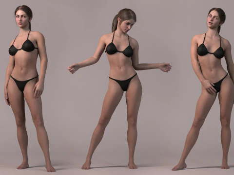 Female Base Model Full Rig 3D Model