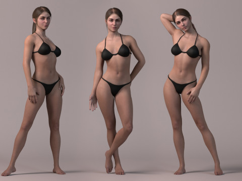 Female Base Model Full Rig 3D 模型