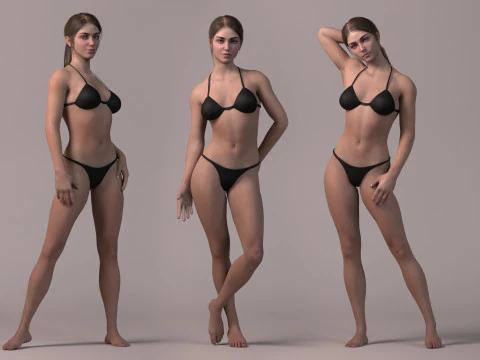 Female Base Model Full Rig 3D Model