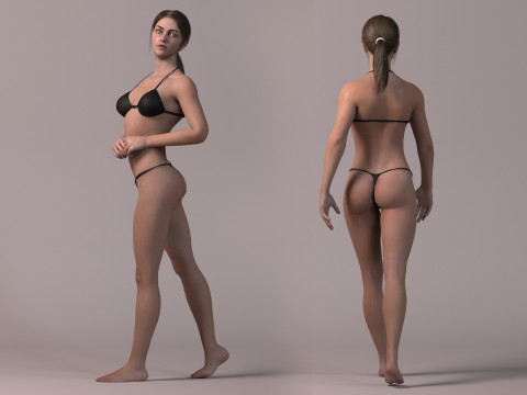 Female Base Model Full Rig 3D 模型