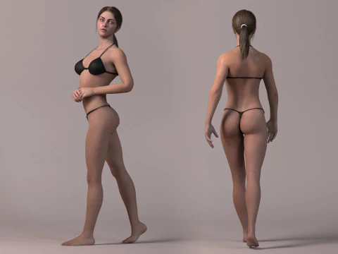 Female Base Model Full Rig 3D Model
