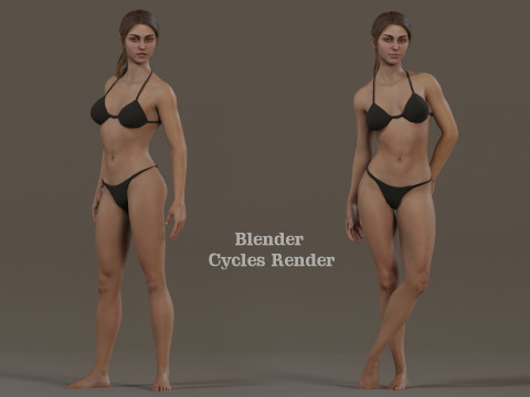Female Base Model Full Rig 3D 模型