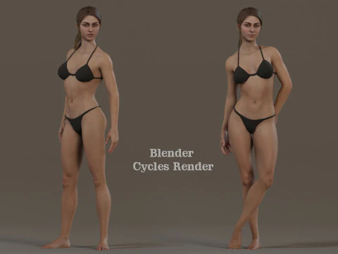 Female Base Model Full Rig 3D Model
