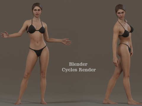 Female Base Model Full Rig 3D 模型