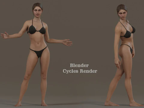 Female Base Model Full Rig 3D Model