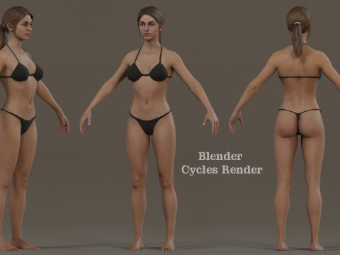 Female Base Model Full Rig 3D 模型