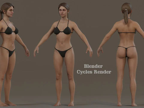 Female Base Model Full Rig 3D Model