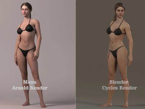 Female Base Model Full Rig 3D Model