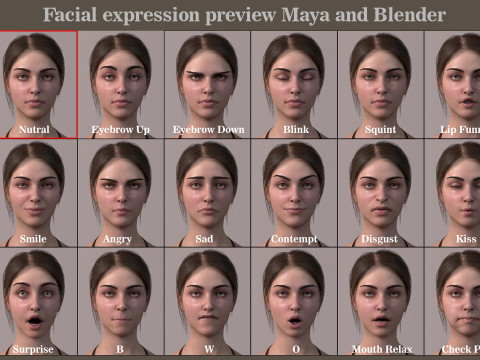 Female Base Model Full Rig 3D 模型