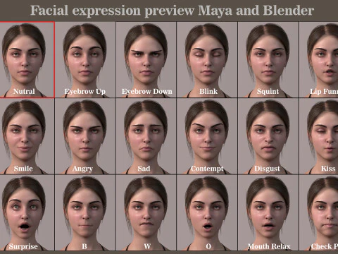 Female Base Model Full Rig 3D Model