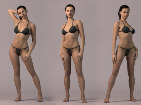 Female Base Full Rig 3Dモデル
