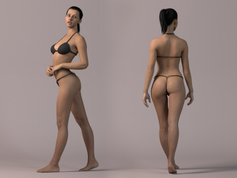 Female Base Full Rig 3Dモデル