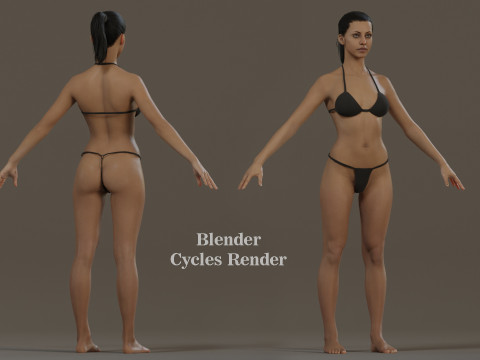 Female Base Full Rig 3Dモデル