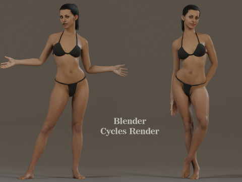 Female Base Full Rig 3Dモデル
