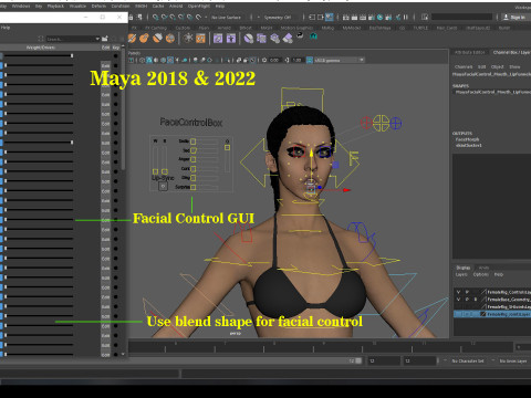 Female Base Full Rig 3Dモデル