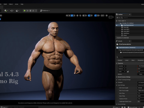 Male Base Muscle Rig 3D Model