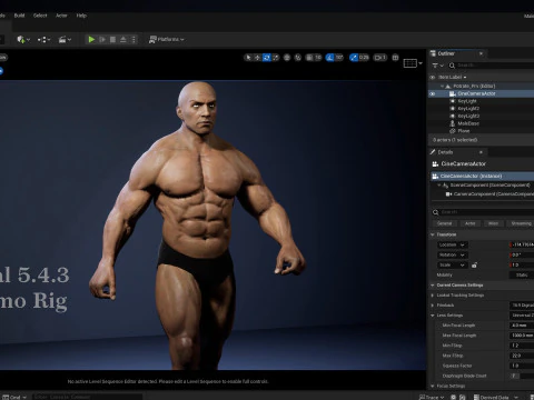 Male Base Muscle Rig 3D Model
