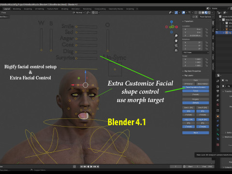Male Base Muscle Rig 3D Model