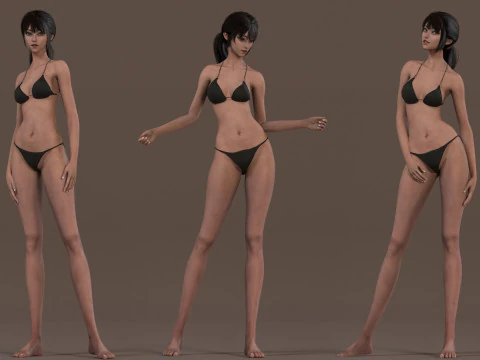 Female Base Model Rig 3D Model