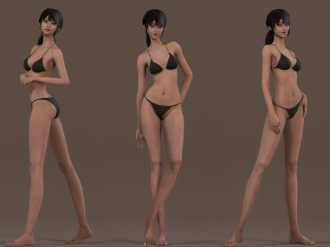 Female Base Model Rig Model 3D