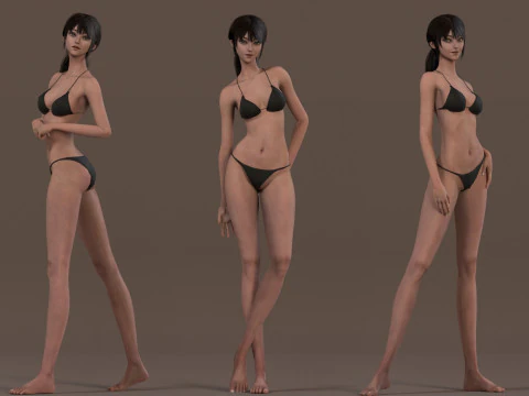 Female Base Model Rig 3D Model