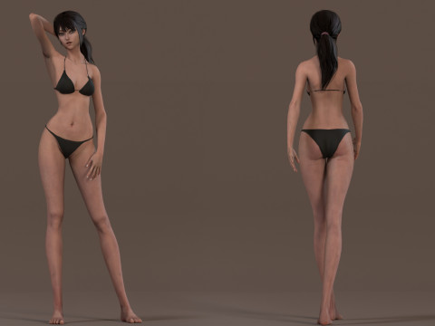 Female Base Model Rig Model 3D