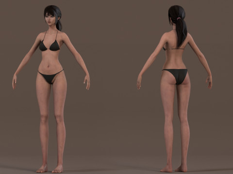 Female Base Model Rig Model 3D
