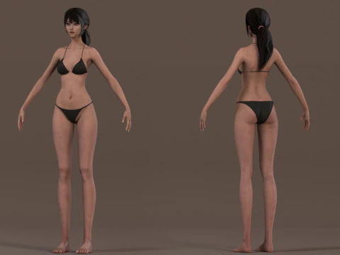 Female Base Model Rig 3D Model