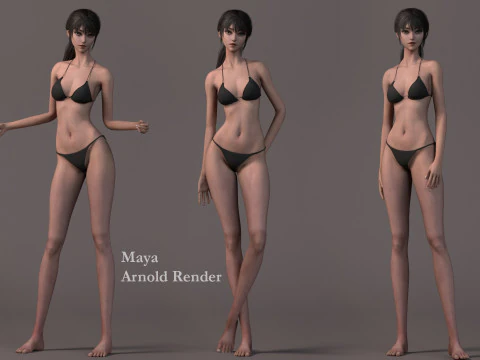 Female Base Model Rig 3D Model