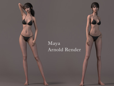 Female Base Model Rig Model 3D