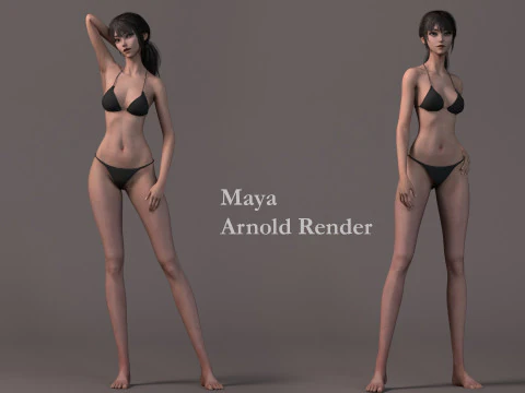 Female Base Model Rig 3D Model
