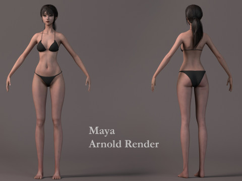 Female Base Model Rig Model 3D