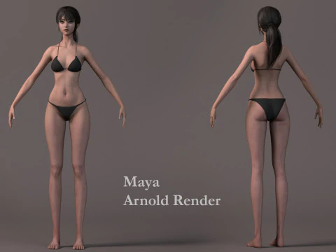 Female Base Model Rig 3D Model