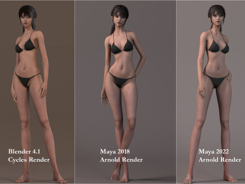 Female Base Model Rig Model 3D
