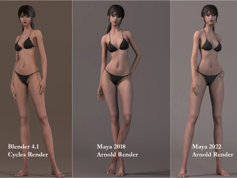 Female Base Model Rig 3D Model