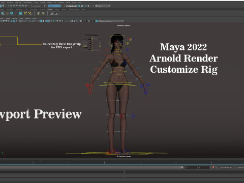 Female Base Model Rig Model 3D