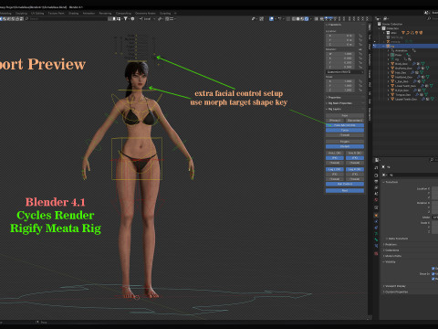 Female Base Model Rig Model 3D